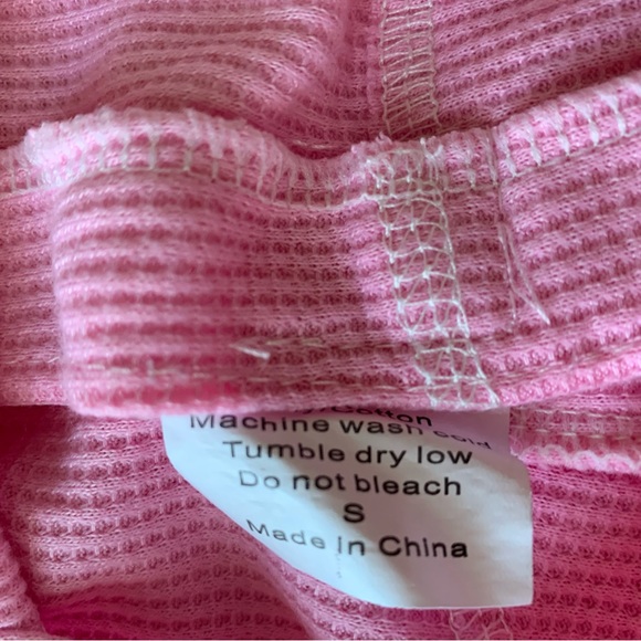 2/$10 Top Paw Size S Pink Thermal Dog Pajamas - Picture 2 of 6
